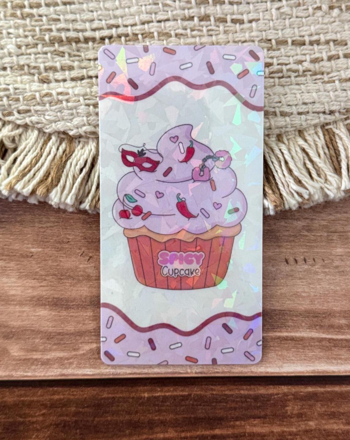 Bookish Cupcake Bookmark Holographic Bookmark