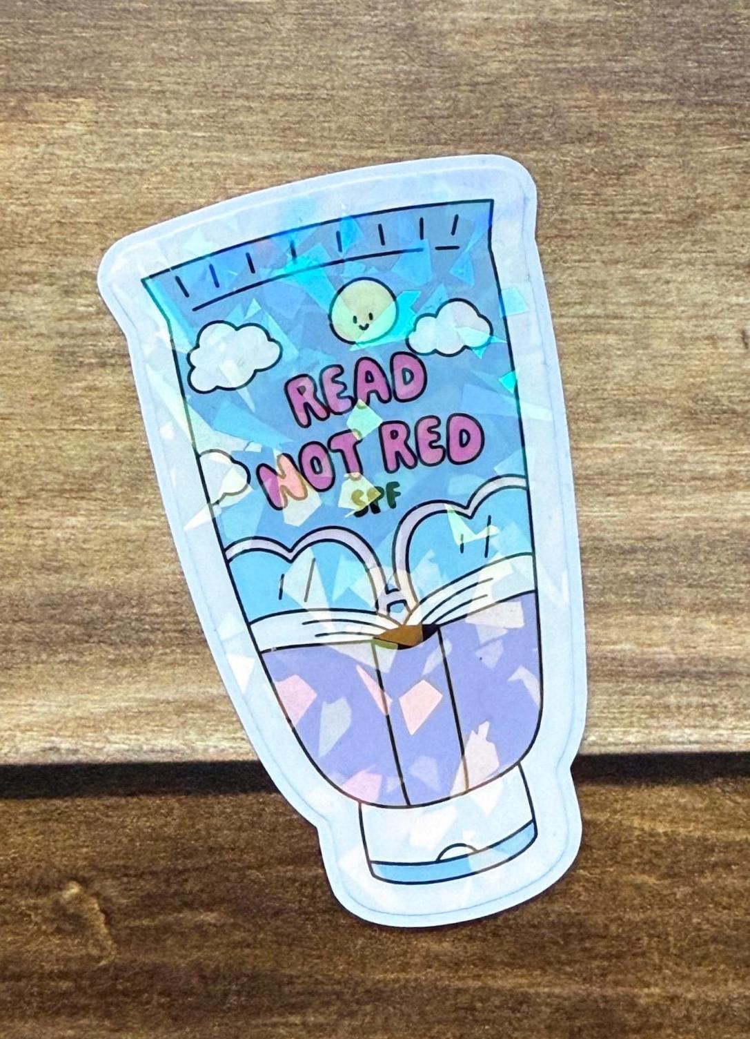 Bookish Girl Summer Holographic Sticker