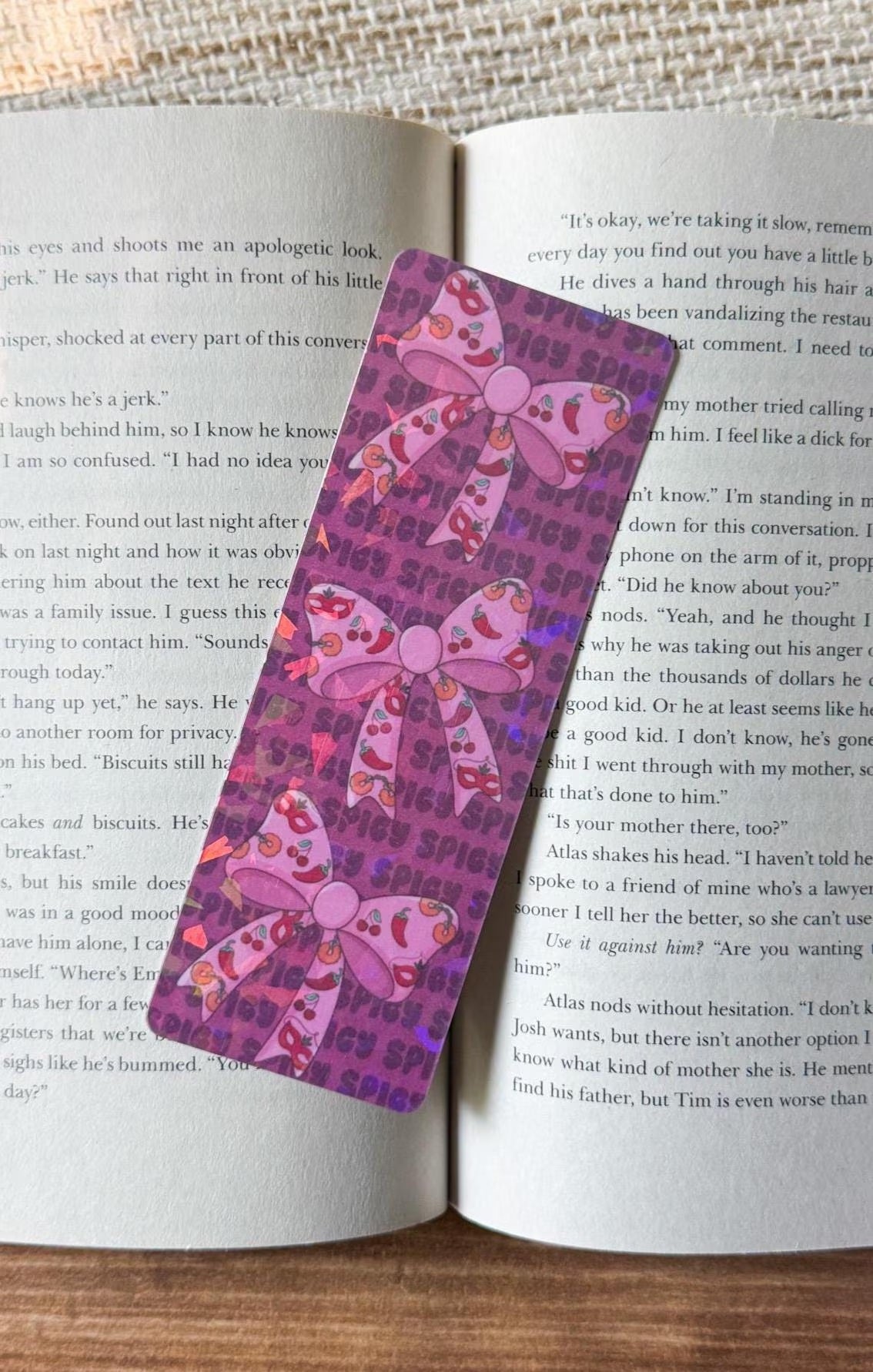 Bookish Bow Bookmark Holographic Bookmark
