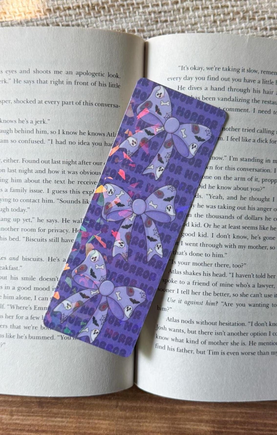 Bookish Bow Bookmark Holographic Bookmark