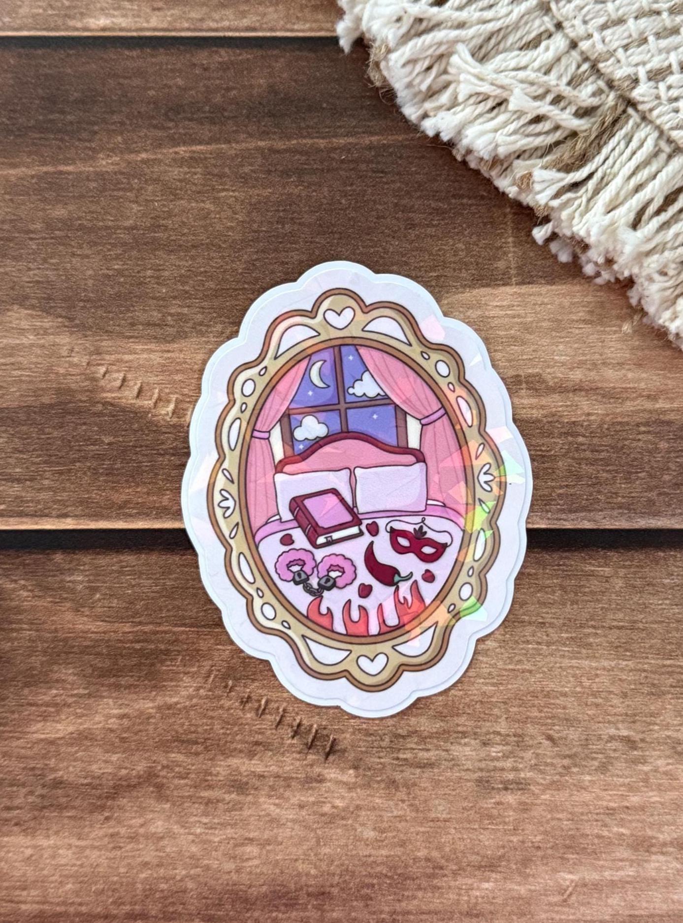 Bookish Frame Sticker Holographic Sticker
