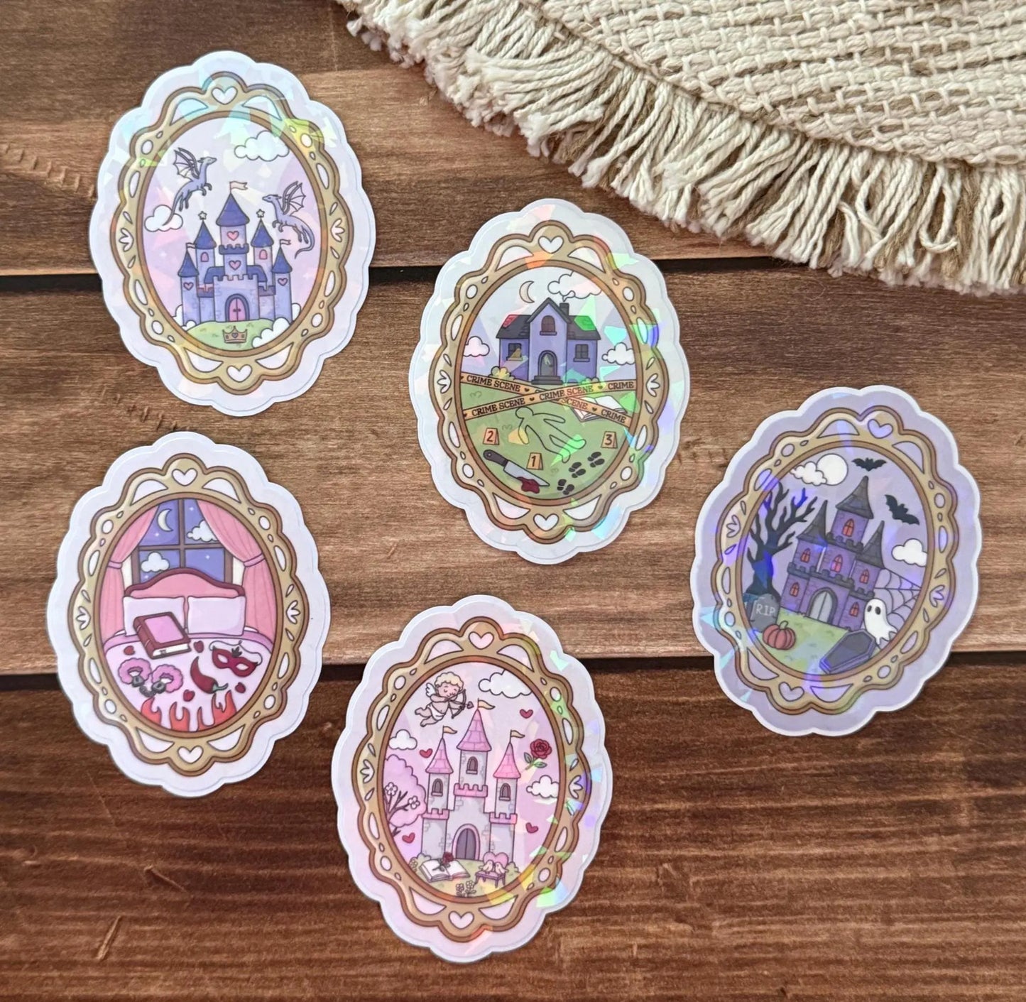 Bookish Frame Sticker Holographic Sticker