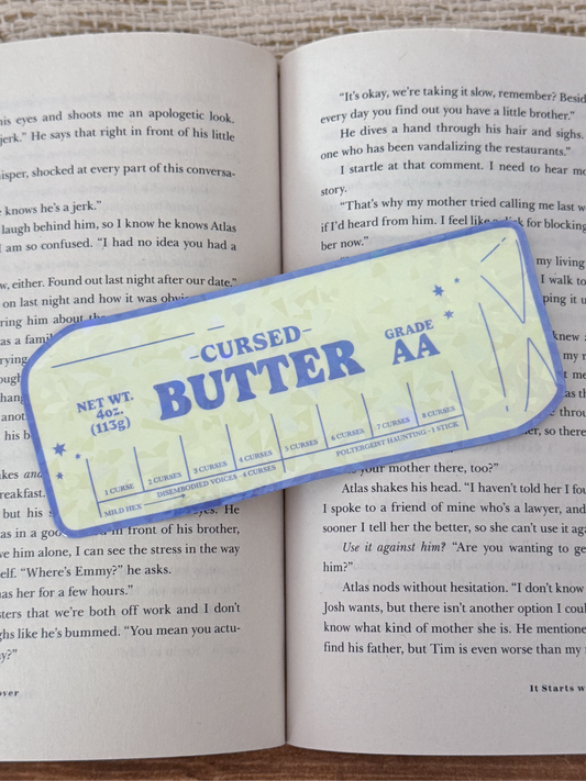 Cursed Butter Holographic Bookmark