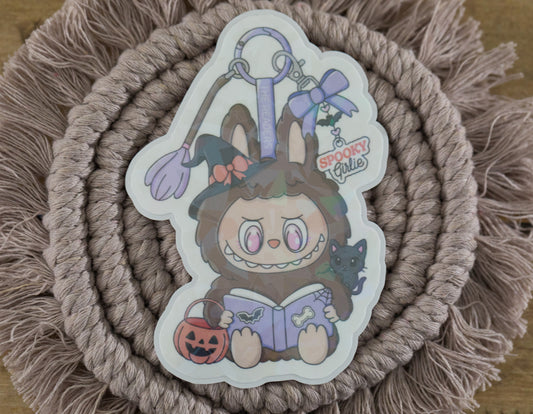 Trinket Doll Spooky Girlie Holographic Sticker