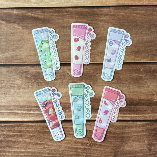 Bookish Lipgloss Holographic Sticker