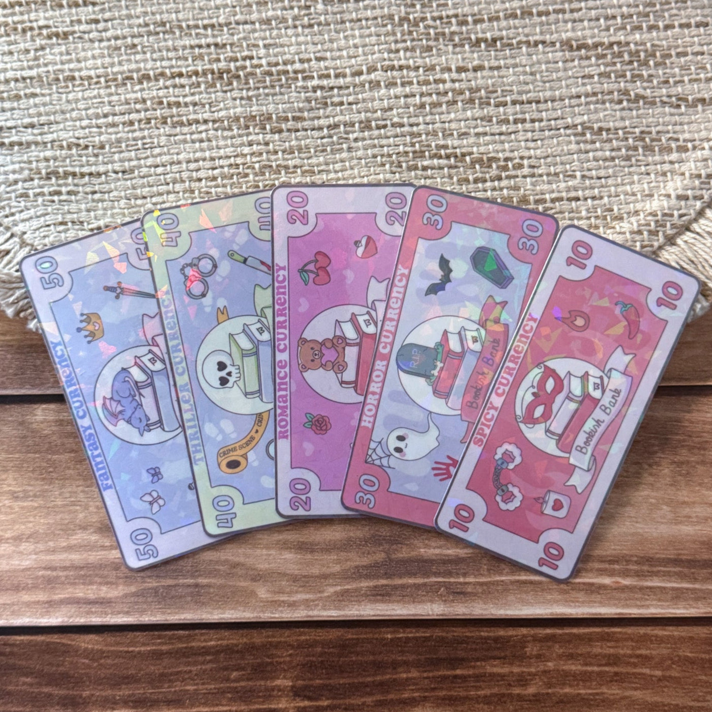 Bookish Currency Holographic Bookmark