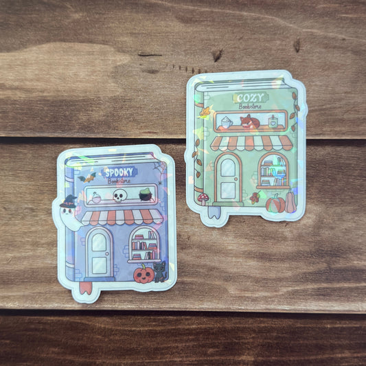 Spooky | Fall Bookish Bookstore Holographic Sticker