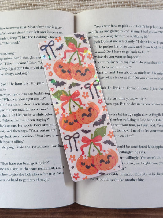 Pumpkin Cherry Holographic Bookmark