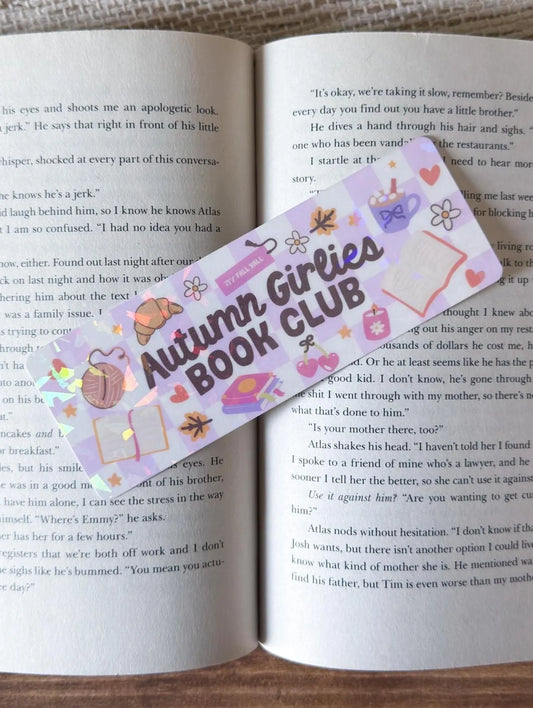 Autumn Girlies Holographic Bookmark