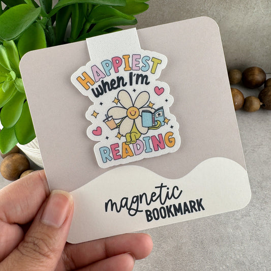 Happiest When I'm Reading Magnetic Bookmark