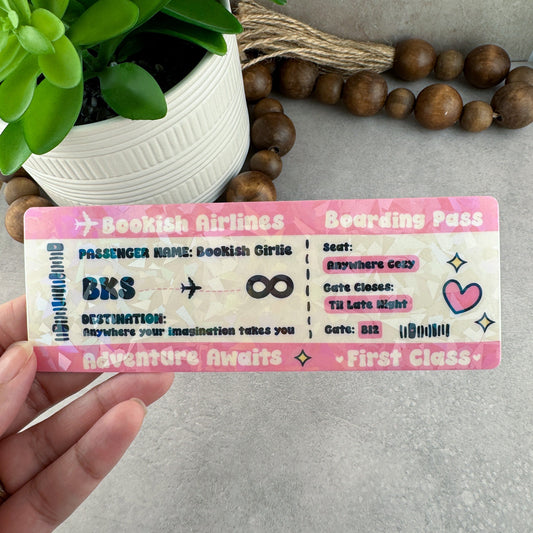 Boarding Pass Holographic Bookmark