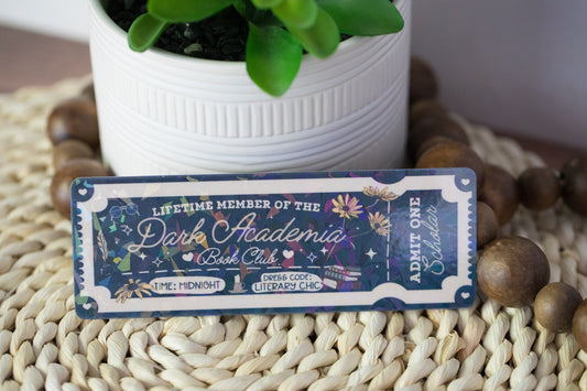 Dark Academia Holographic Bookmark