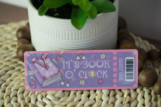 It's Book O'Clock Holographic Bookmark