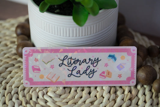 Literary Lady Holographic Bookmark