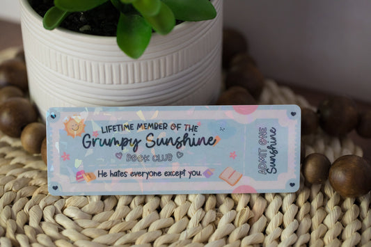 Grumpy Sunshine Holographic Bookmark