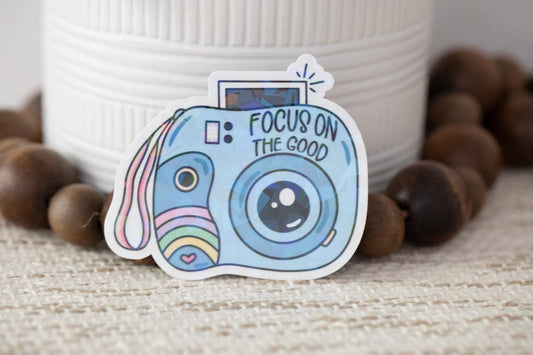 Focus on the Good Holographic Sticker
