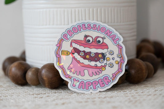 Professional Yapper Holographic Sticker