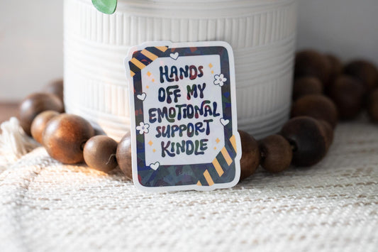 Emotional Support Kindle Holographic Sticker