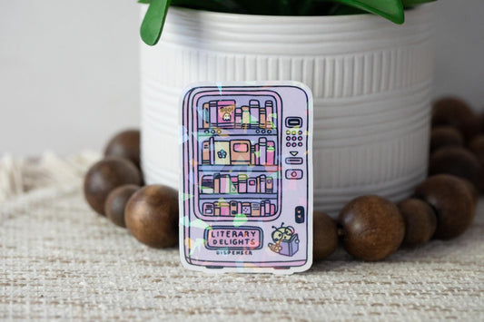 Literary Delights Holographic Sticker