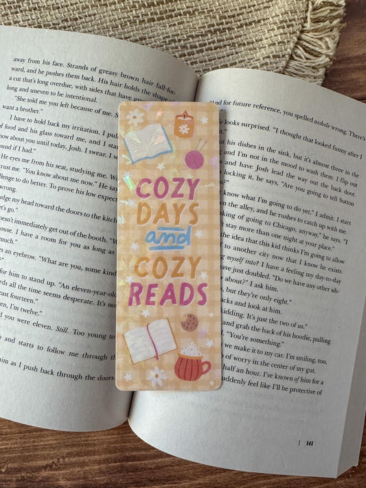 Cozy Days and Cozy Reads Holographic Bookmark
