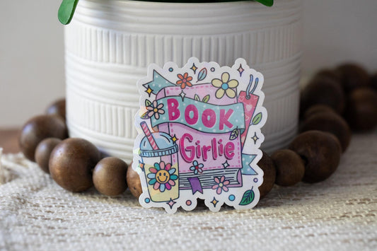 Book Girlie Holographic Sticker