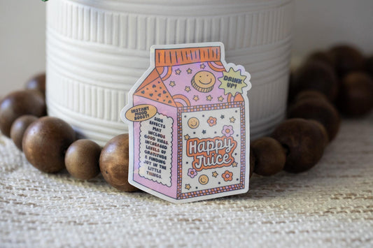Happy Juice Holographic Sticker