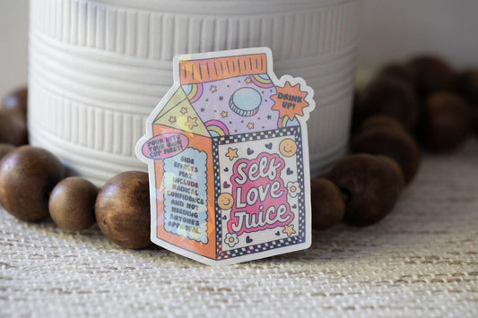 Self Love Juice Holographic Sticker