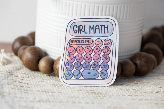 Girl Math Holographic Sticker