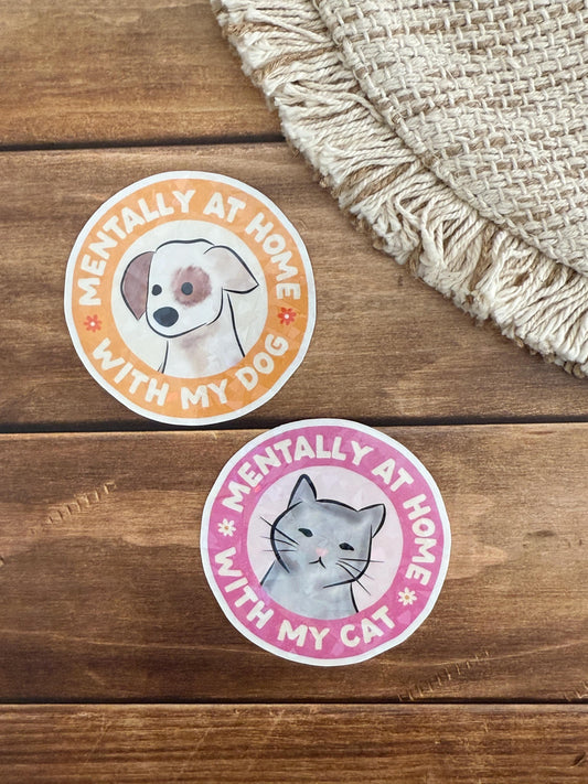Mentally At Home Holographic Sticker