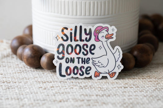 Silly Goose on the Loose Holographic Sticker