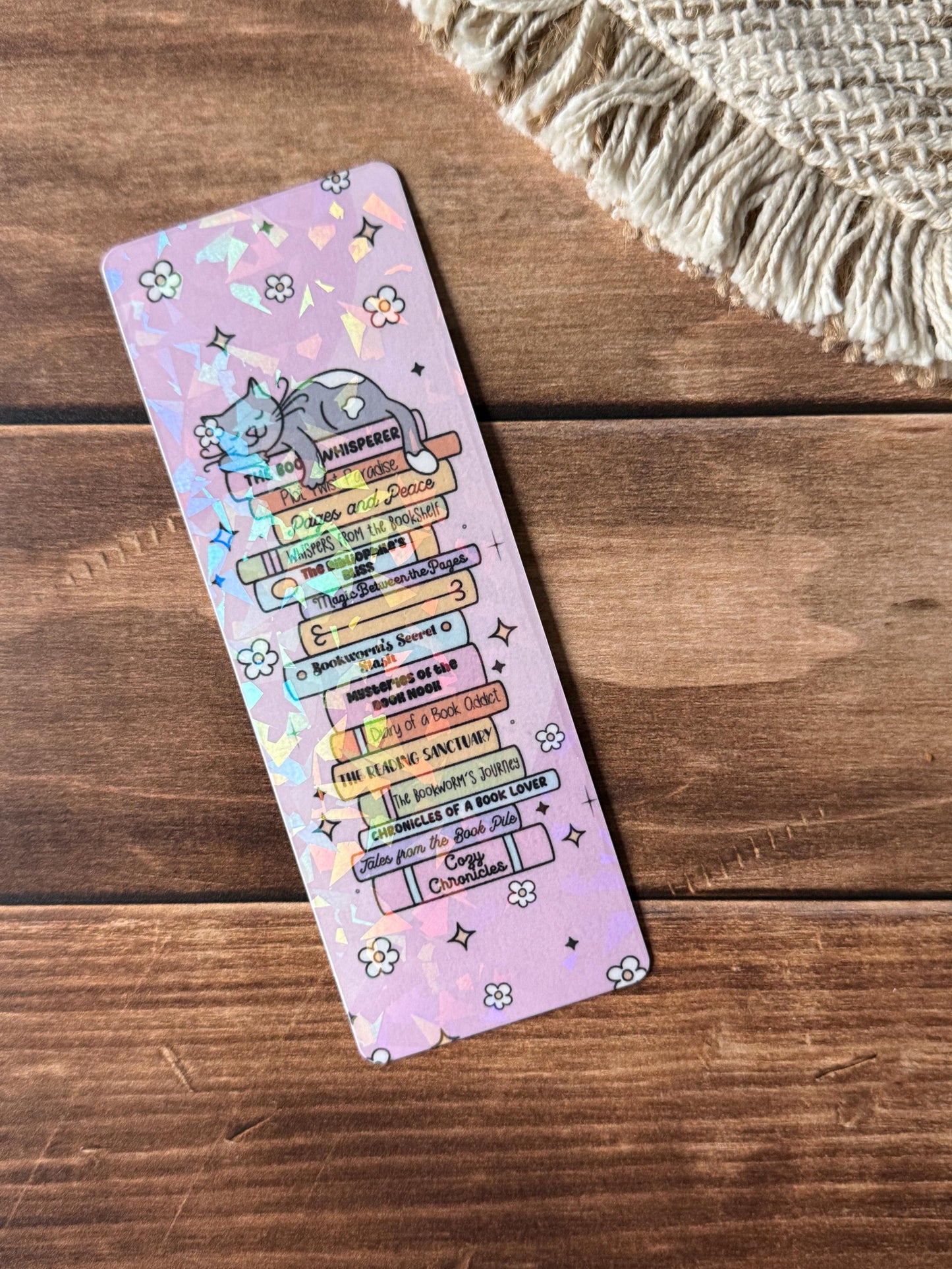 Pile of Books Bookmark Holographic Bookmark