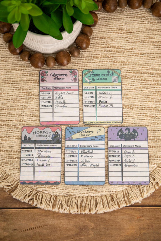 Library Card Bookmark Holographic Bookmark