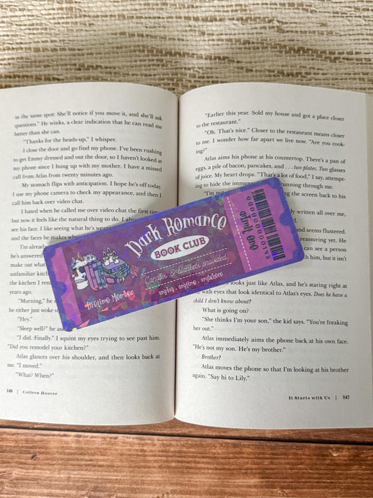Dark Romance Book Club Holographic Bookmark
