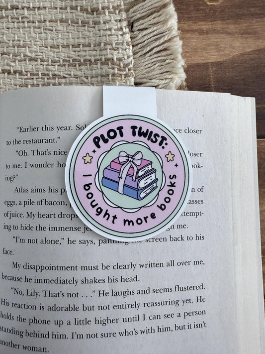 Plot Twist I Bought More Books Magnetic Bookmark