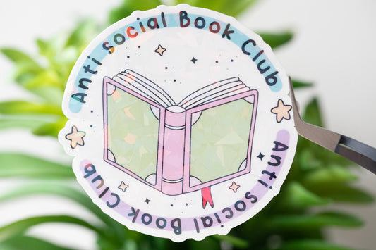 Anti Social Book Club Holographic Stickers
