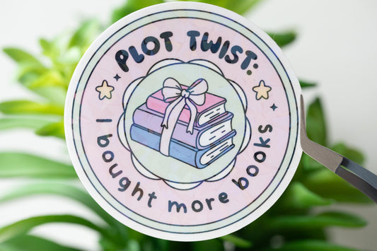 Plot Twist Holographic Sticker
