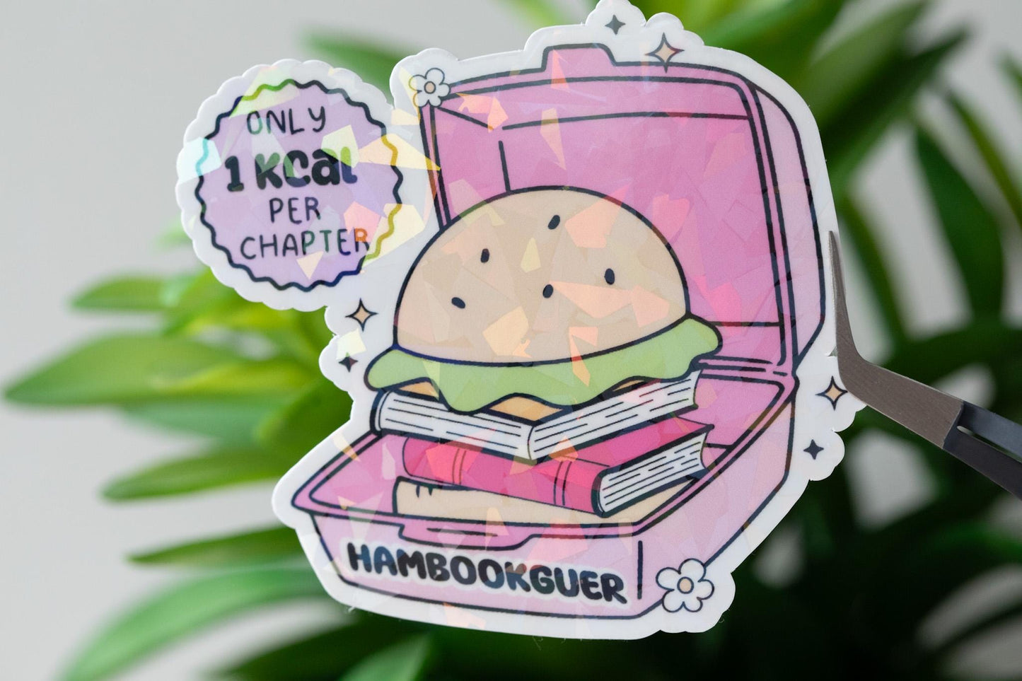 Hambookguer Holographic Sticker