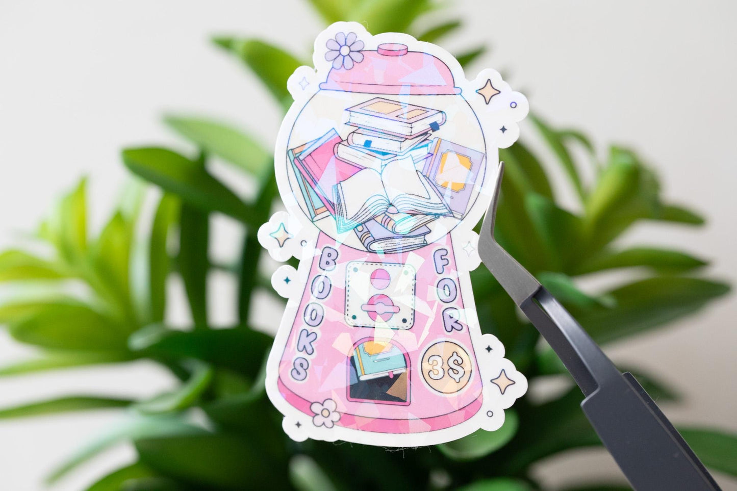 Books for 3 Dollars Holographic Sticker