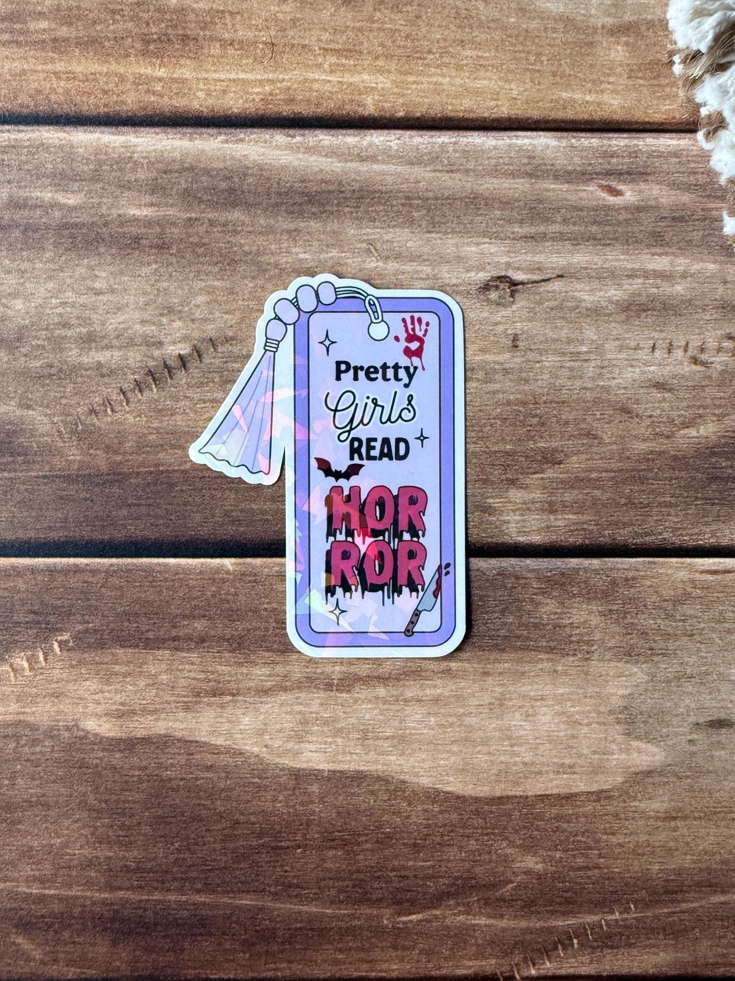 Pretty Girls Read Holographic Sticker