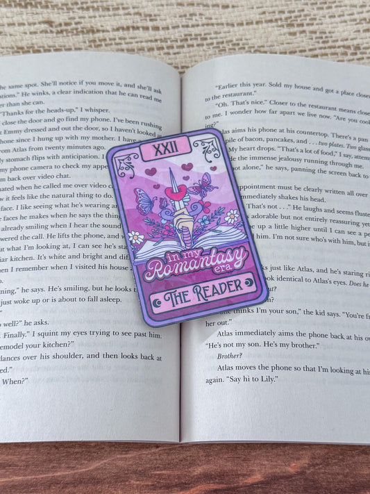 The Romance Reader Tarot Card Holographic Bookmark