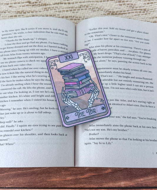 The TBR Tarot Card Bookmark Holographic Bookmark