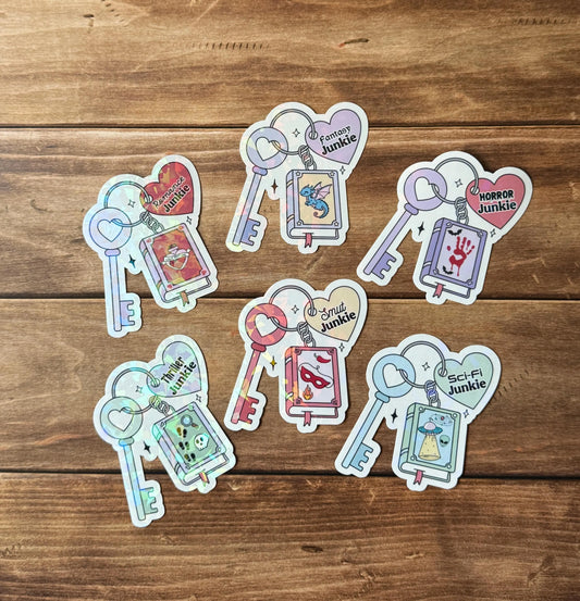 Bookish Junkie Holographic Sticker