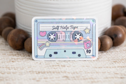 Self Help Tape Holographic Sticker