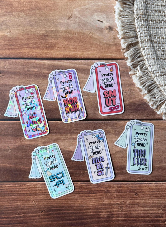 Pretty Girls Read Holographic Sticker