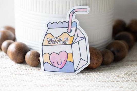 Carton of Kindness Holographic Sticker