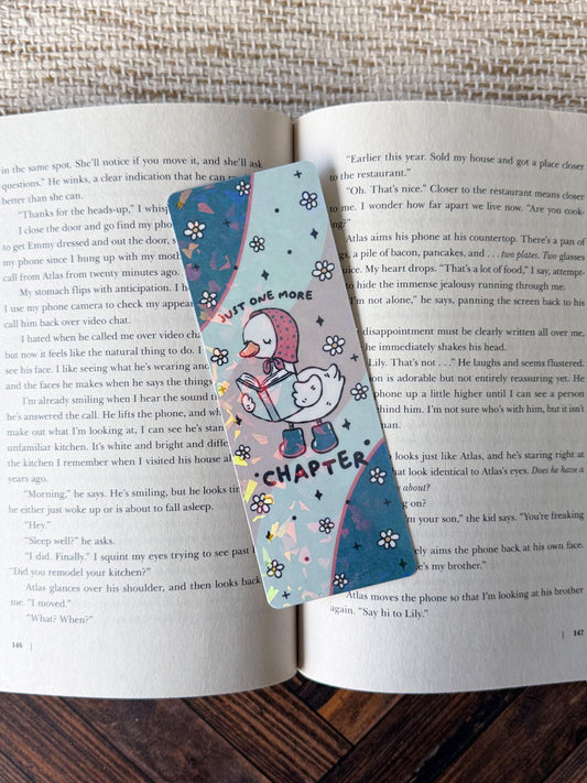 Goose Just One More Chapter Holographic Bookmark