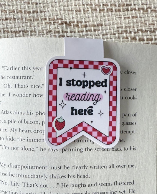I Stopped Reading Here Checkered