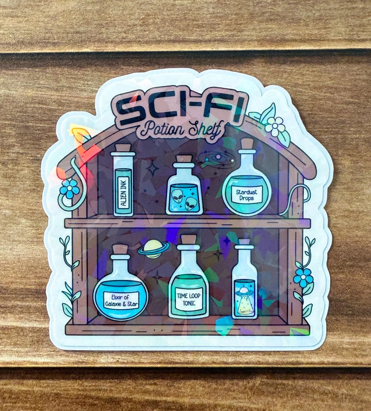 Potion Shelves Holographic Sticker