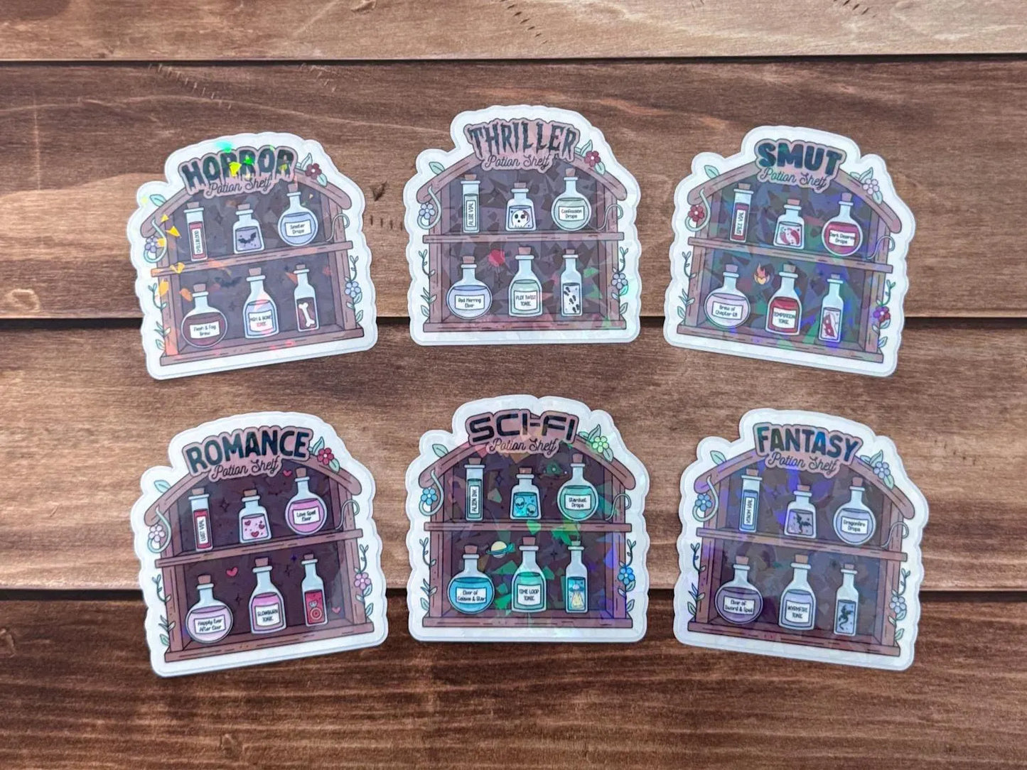 Potion Shelves Holographic Sticker