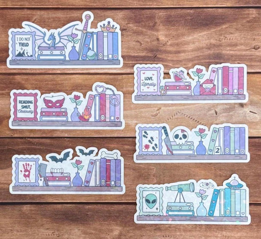 Bookish Bookshelf Holographic Bookmark